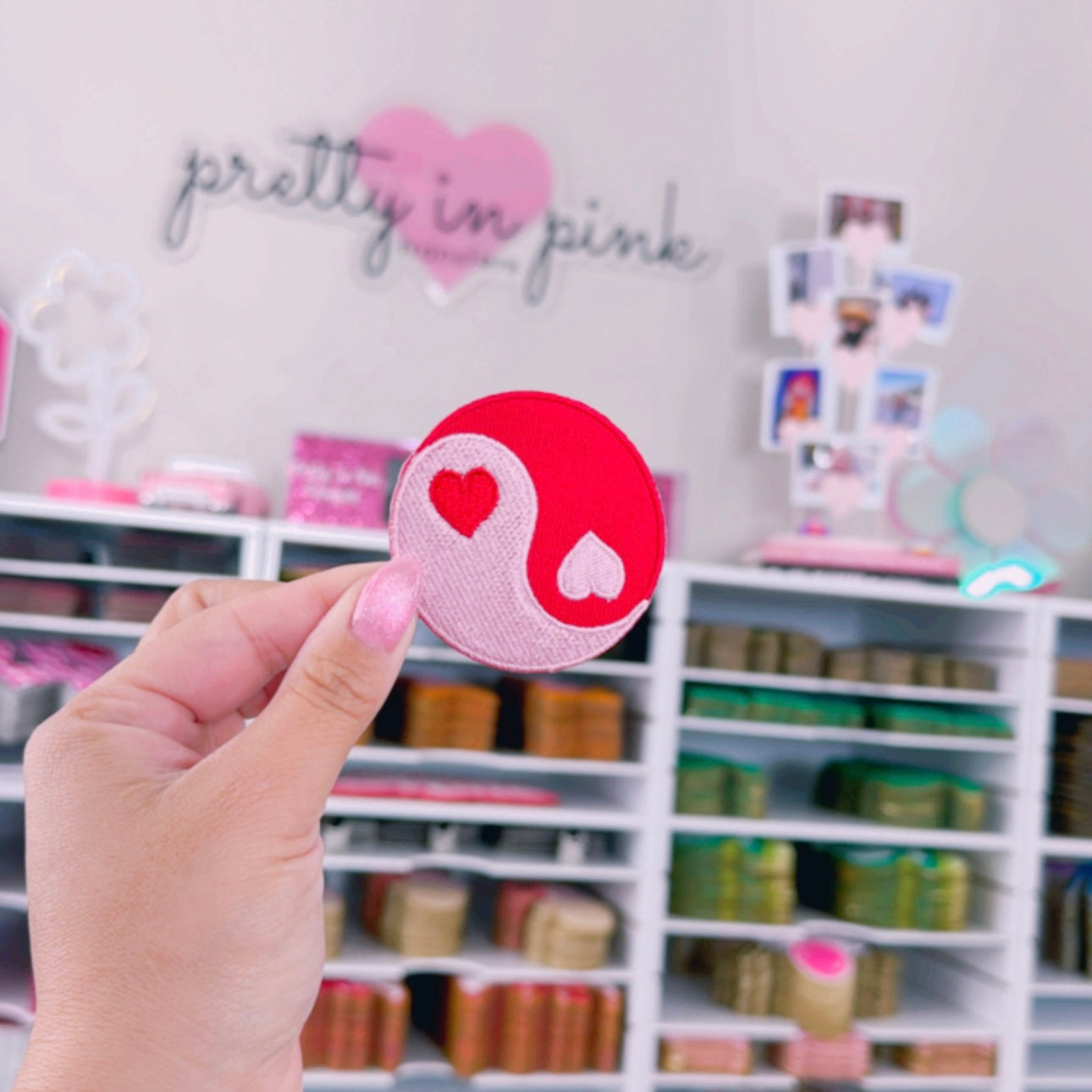 Heart Yin & Yang - Embroidered Patch