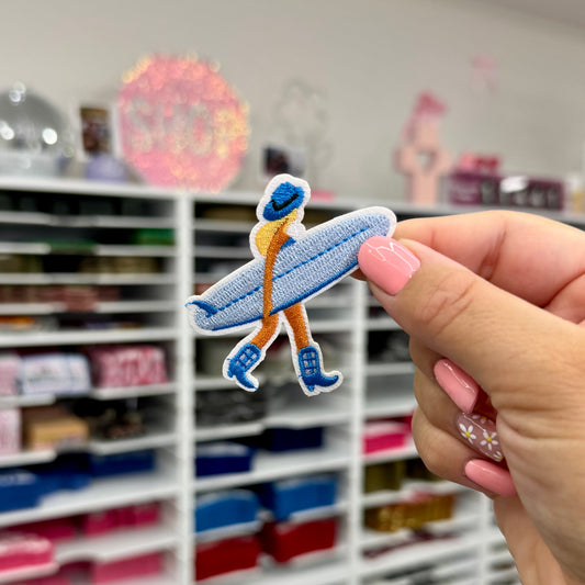 Cowgirl Surfer - Embroidered Patch