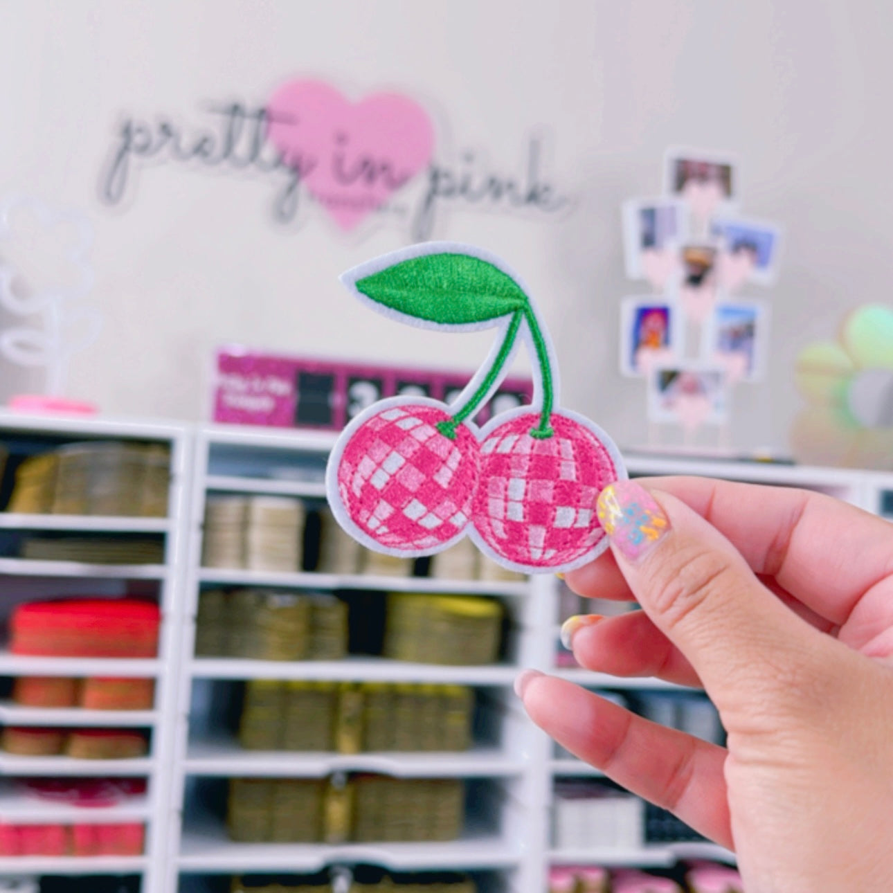 Disco Cherries - Embroidered Patch