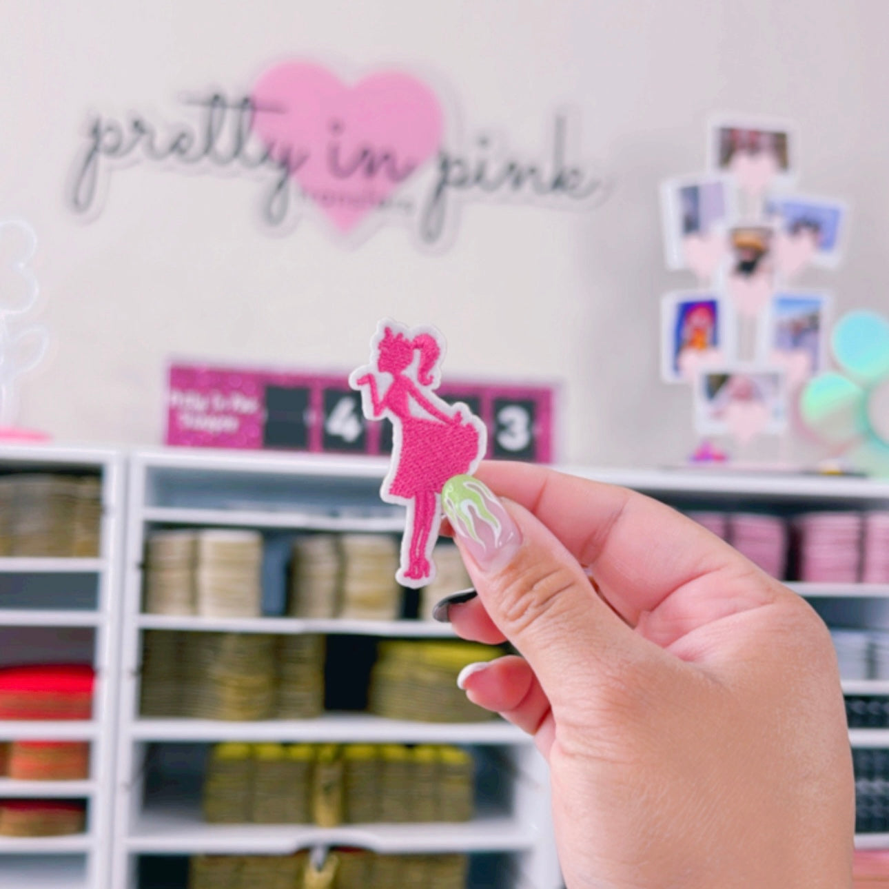 Girly Princess Silhouette - Embroidered Patch