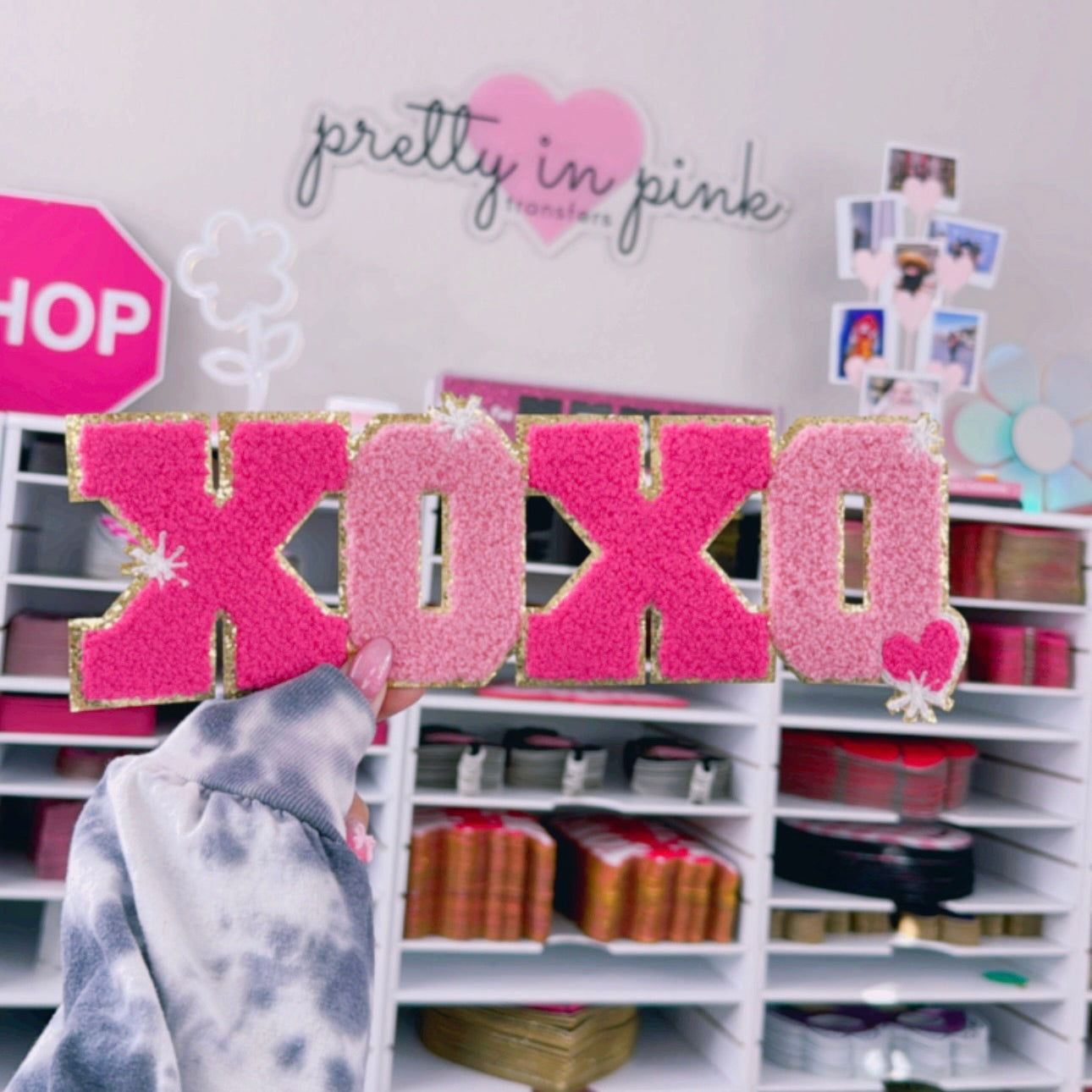 XOXO Pink Varsity - Chenille Patch