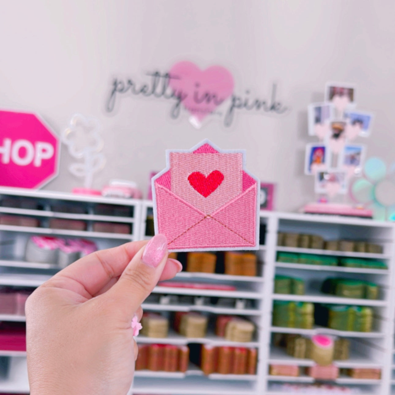 Heart Letter & Envelope - Embroidered Patch