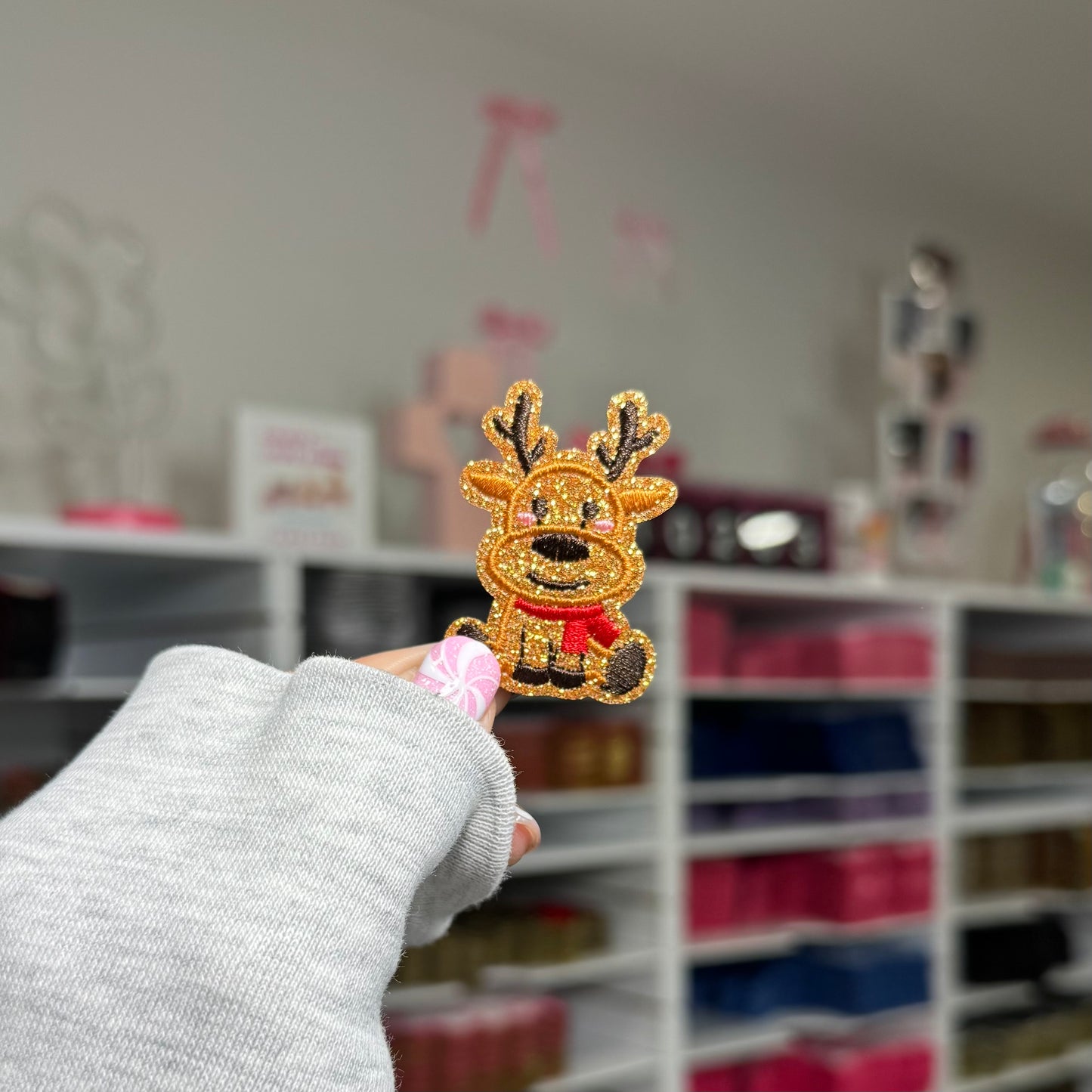 Cutie Reindeer - Embroidered Patch