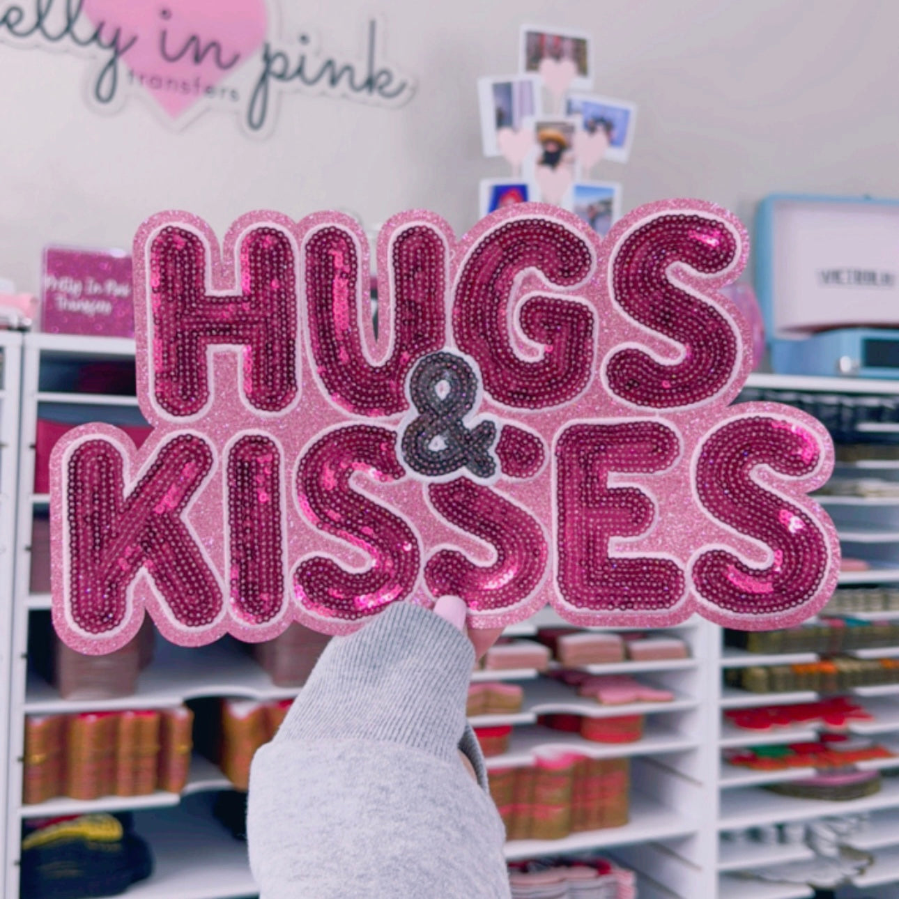 Hugs & Kisses - Sequin Patch