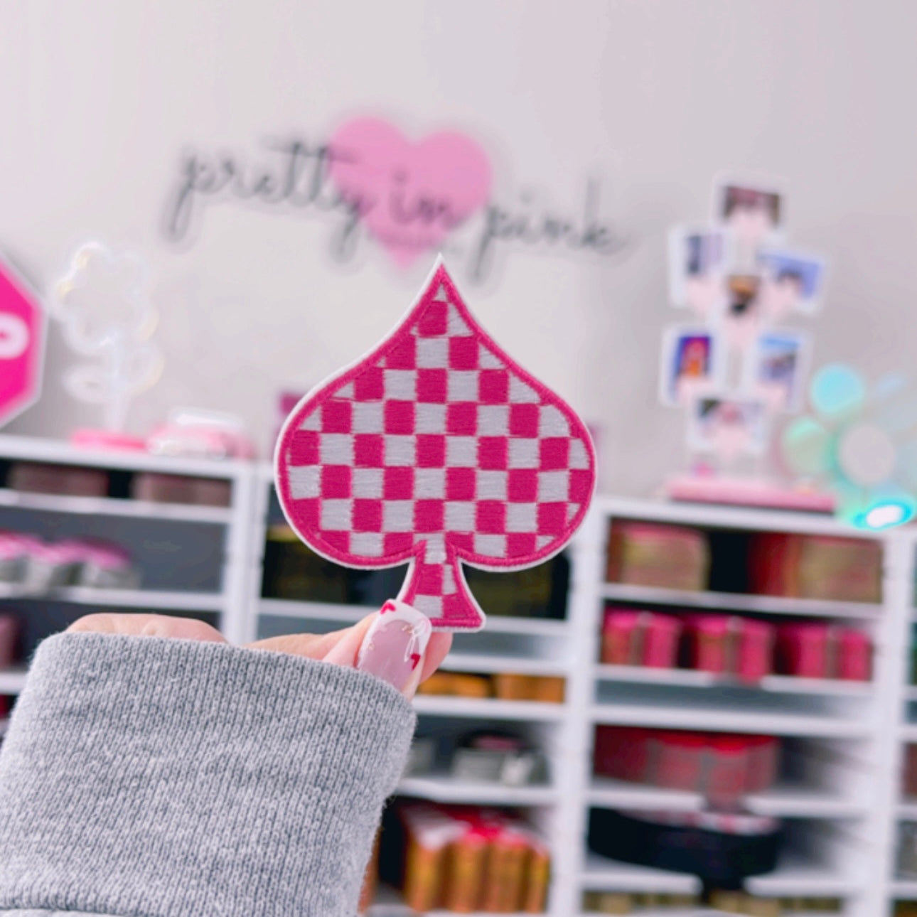 Checkered Spade - Embroidered Patch