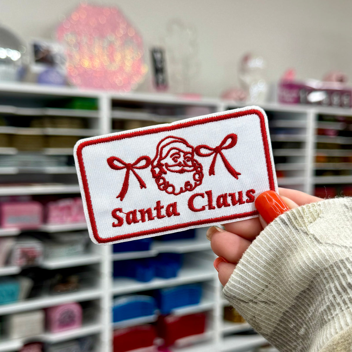 Santa Claus Bows - Embroidered Patch