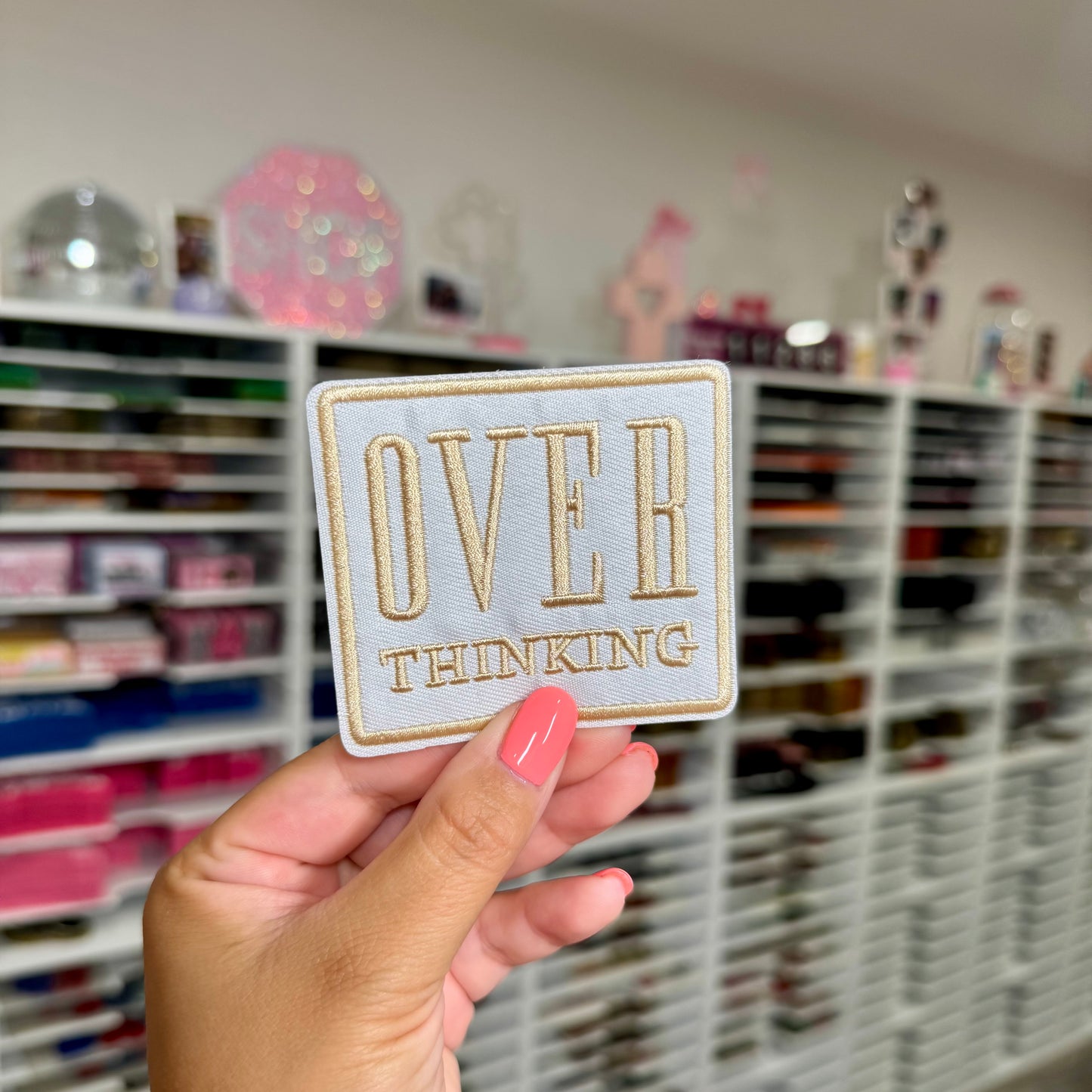 Beige Over Thinker - Embroidered Patch