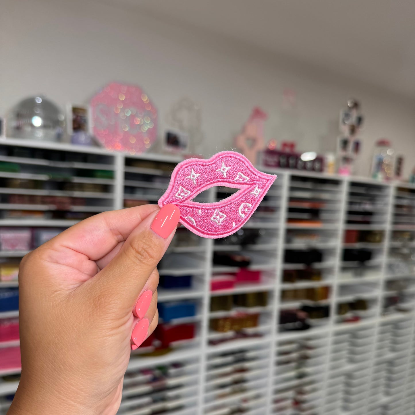 LV Lips - Embroidered Patch