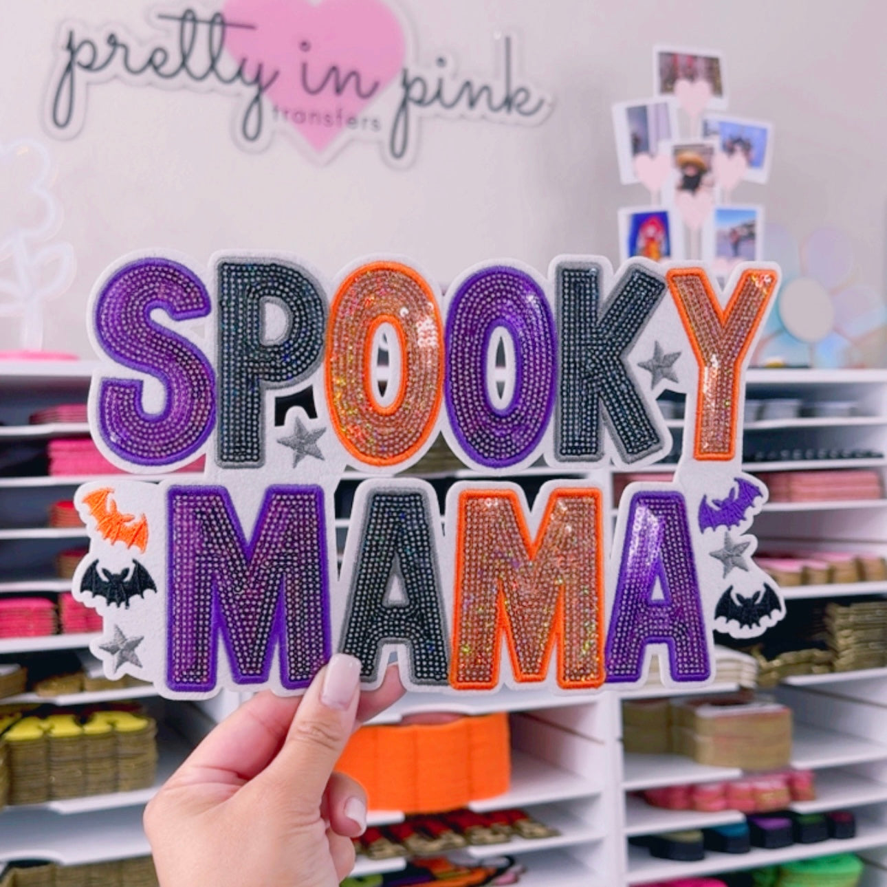 Spooky Mama - Sequin Patch