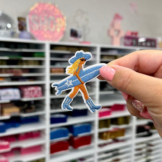 Cowgirl Surfer - Embroidered Patch