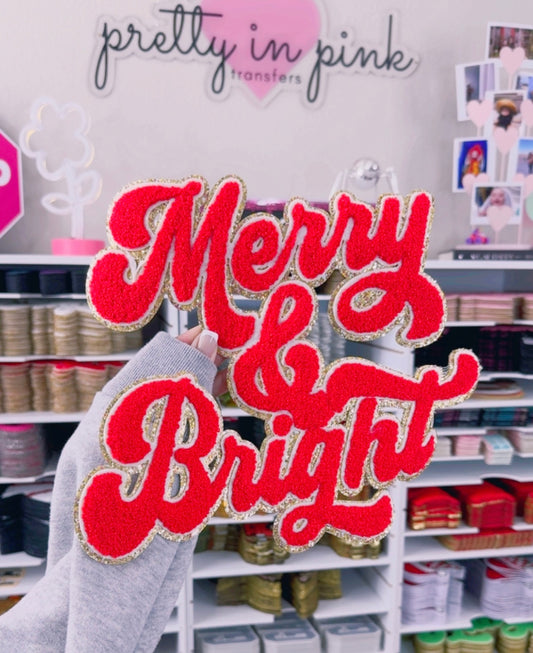 Merry & Bright - Chenille Patch