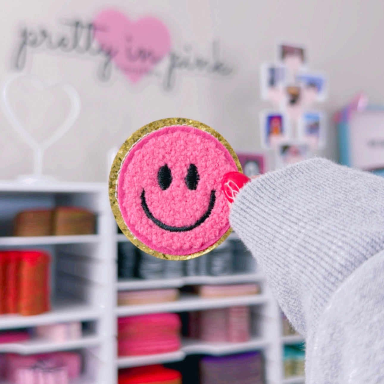 Smiley Face - Chenille Patch