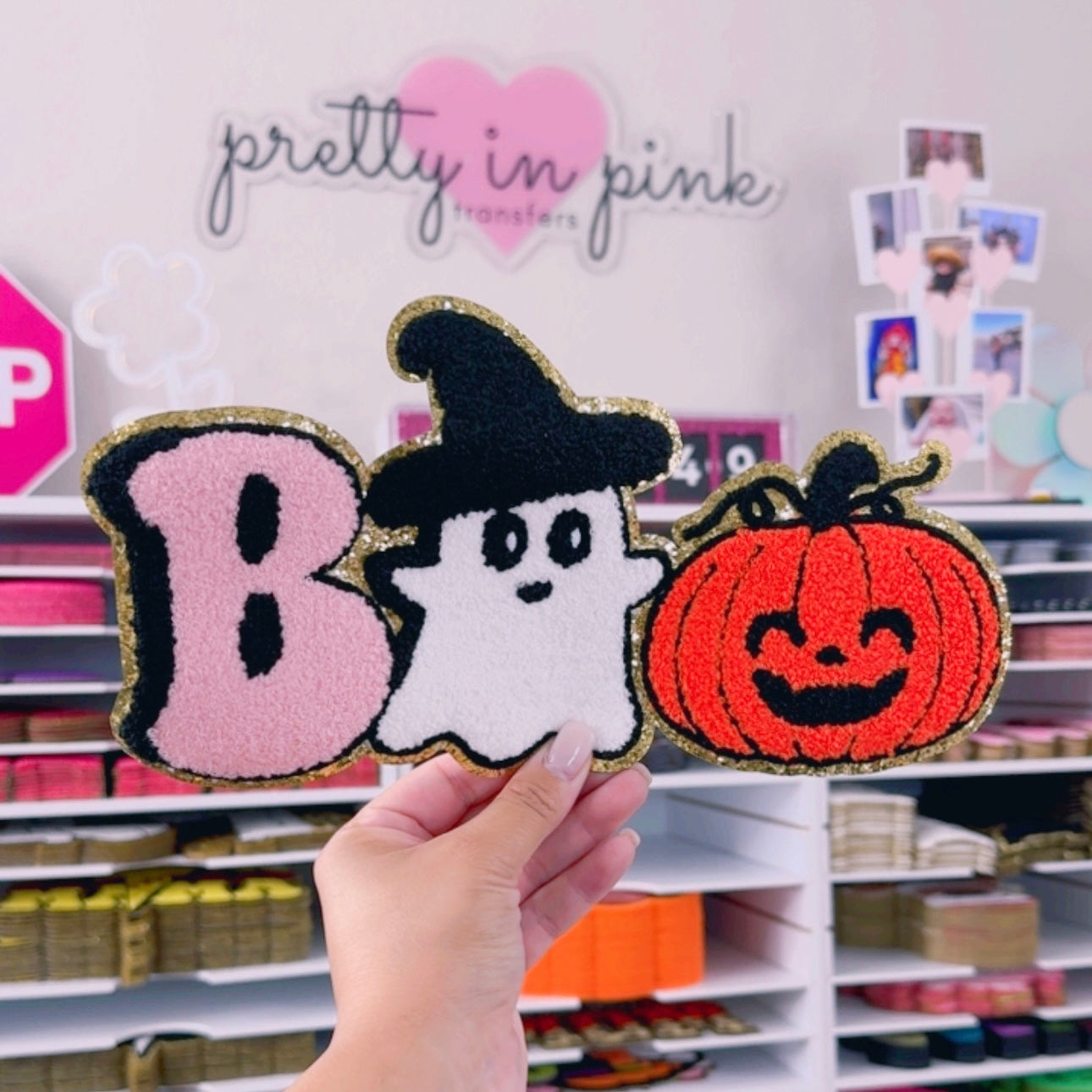 Boo Ghost & Pumpkin - Chenille Patch