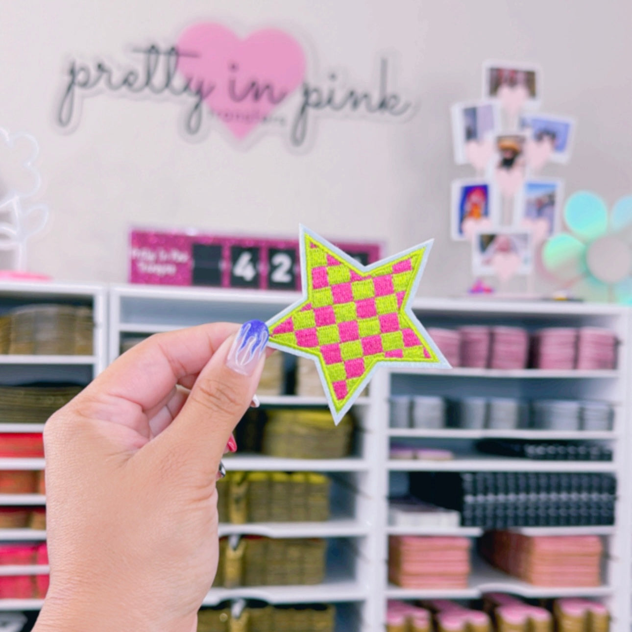 Checkered Star - Embroidered Patch