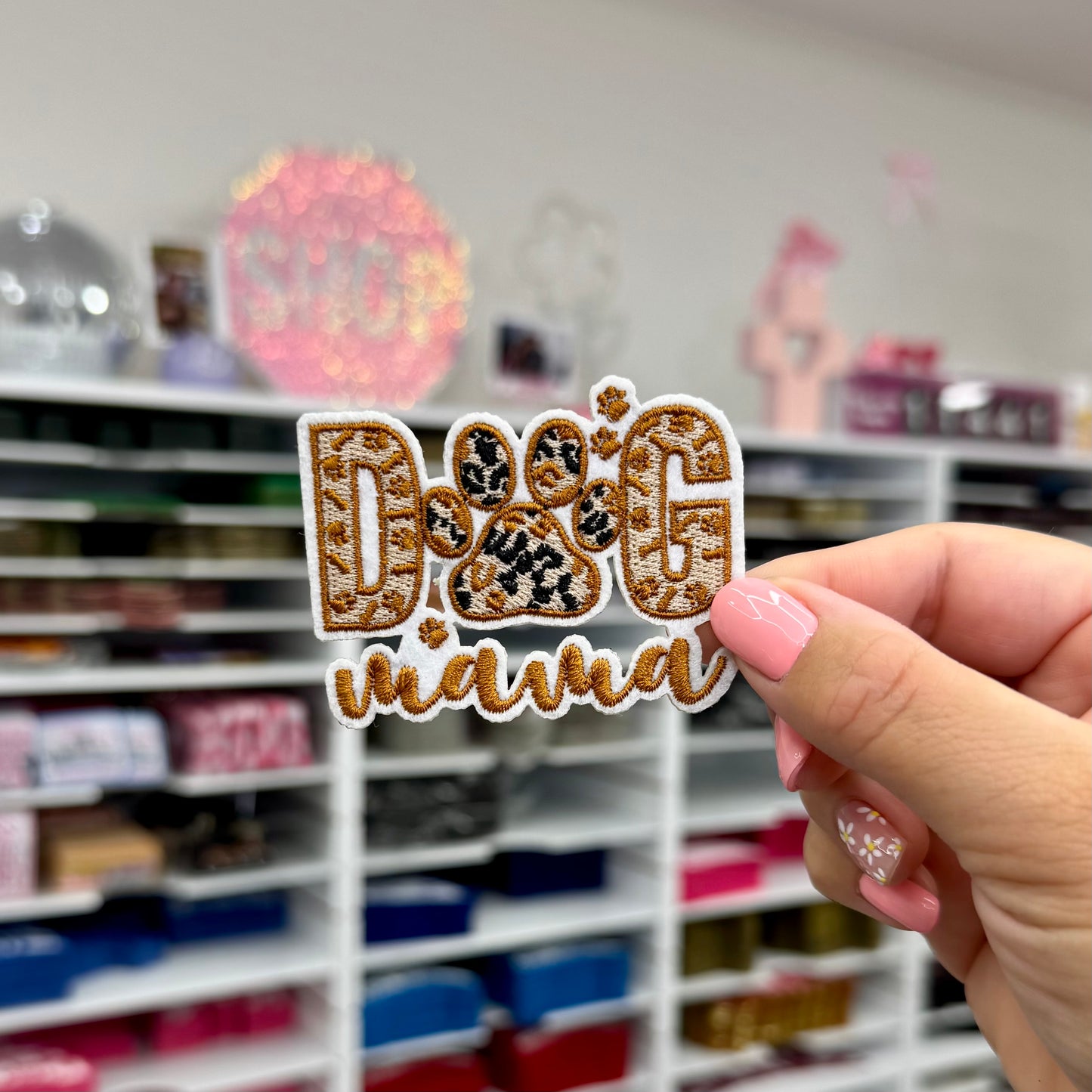Brown Dog Mama -  Embroidered Patch