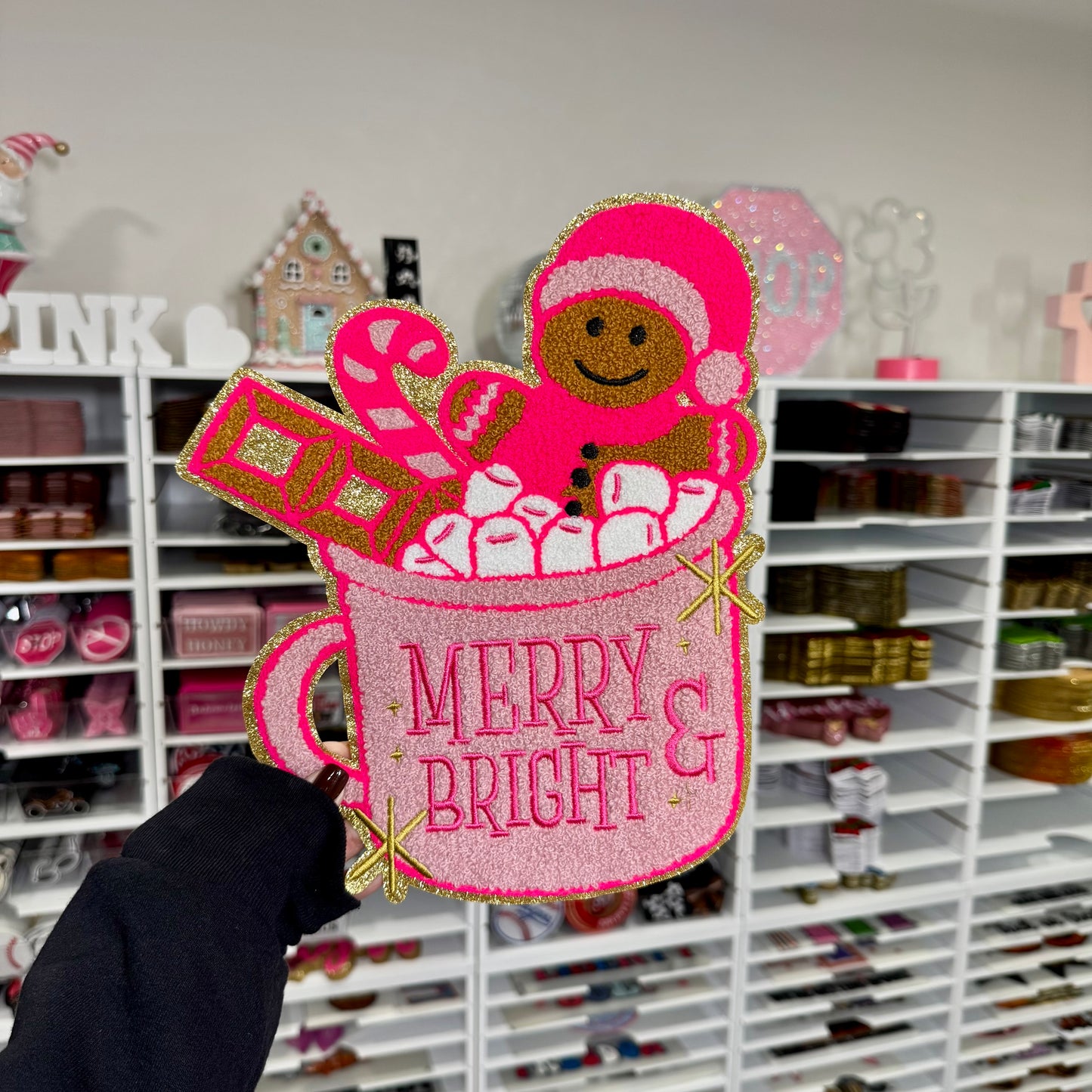 Merry & Bright Mug - Chenille Patch