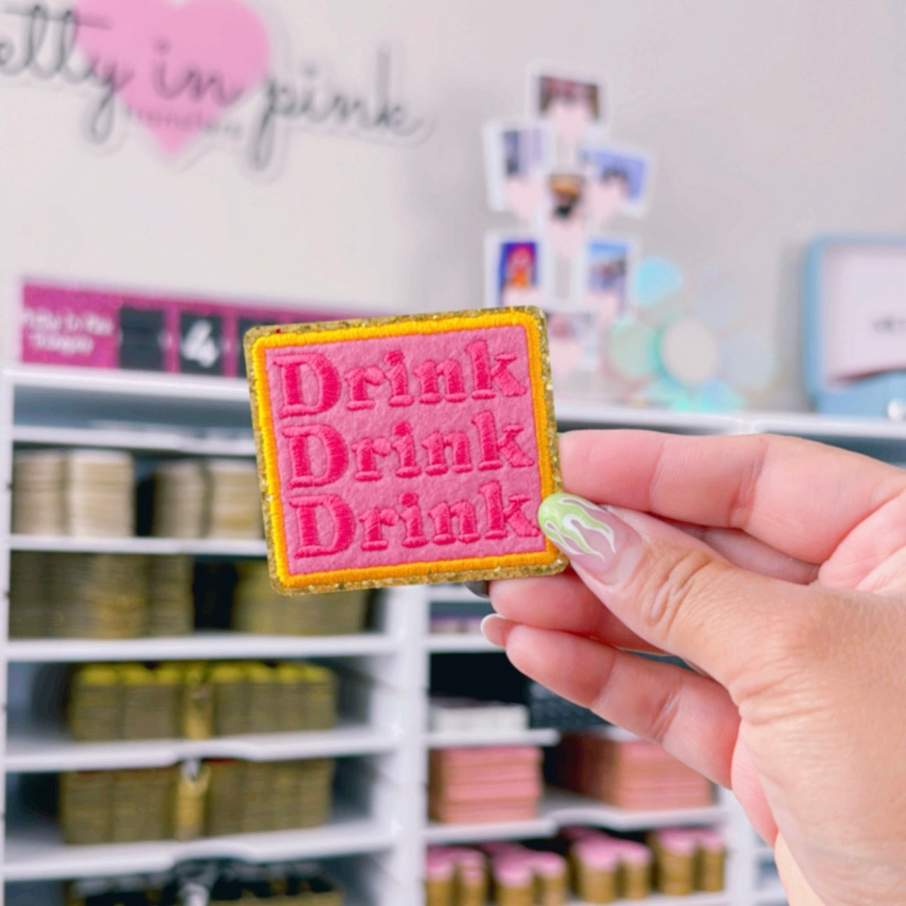 Drink Drink Drink - Embroidered Patch