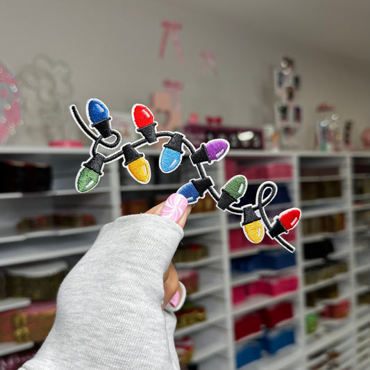 Christmas Lights - Embroidered Patch