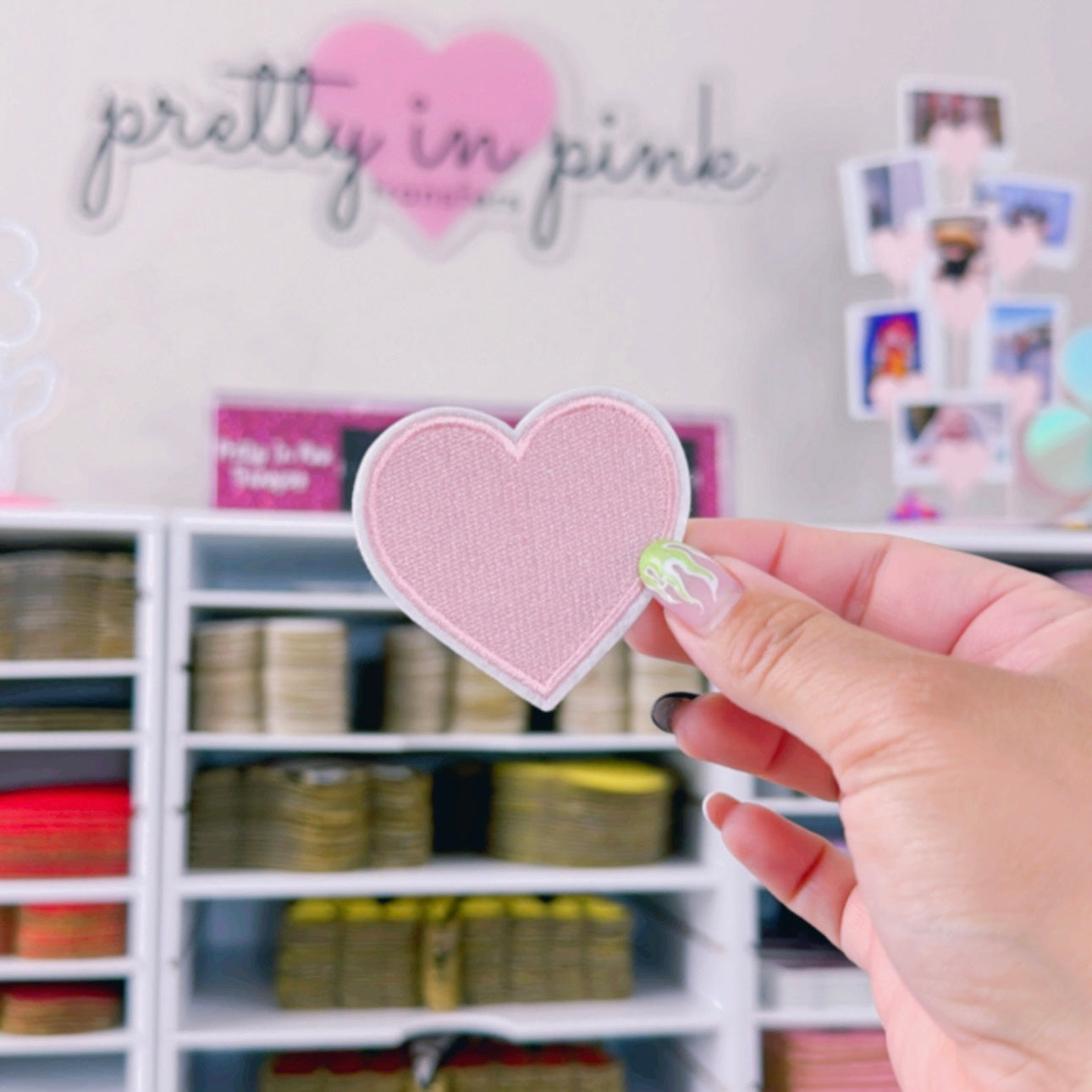 Light Pink Heart - Embroidered Patch