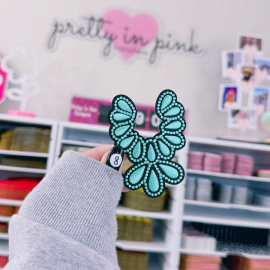 Turquoise Jewels - Embroidered Patch