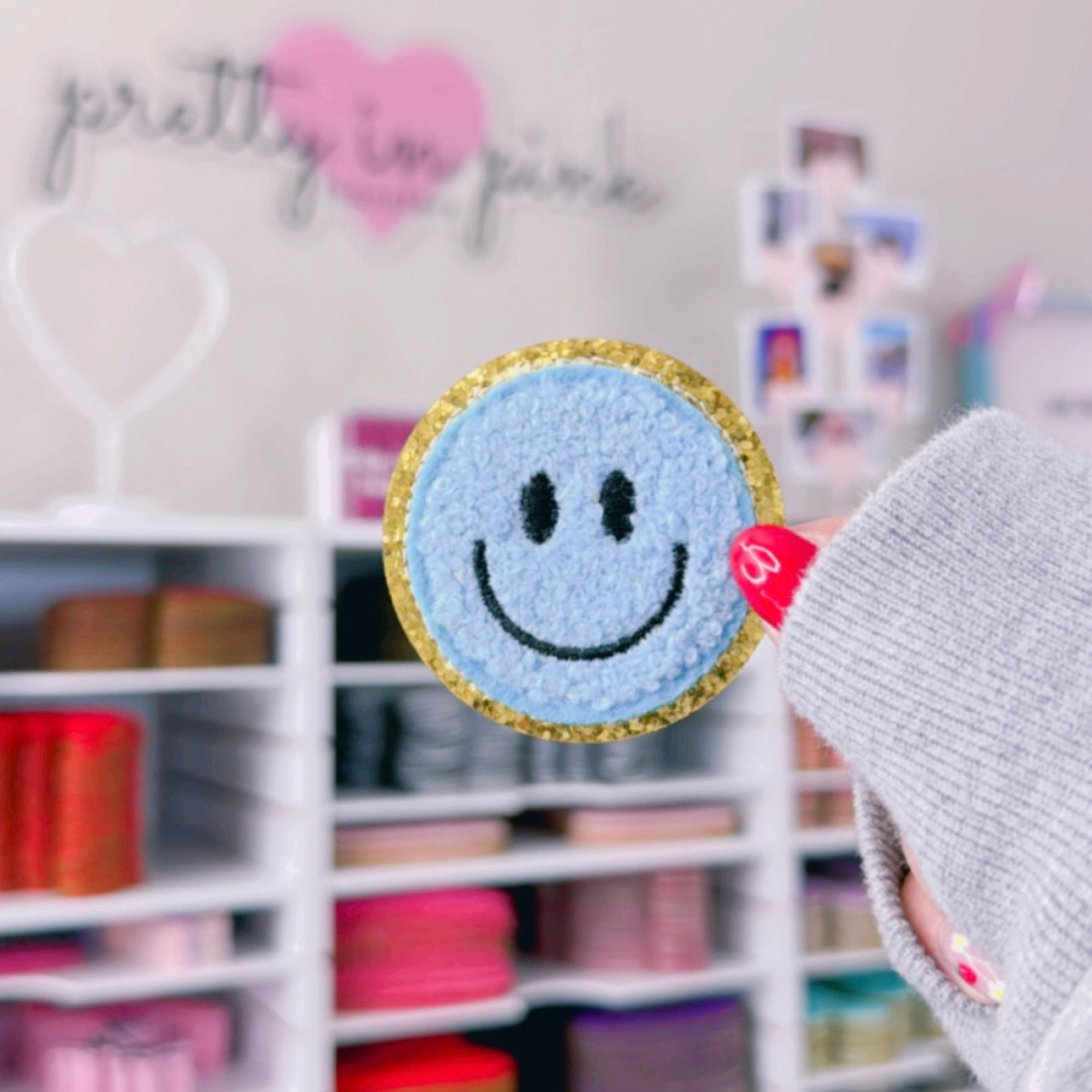 Smiley Face - Chenille Patch