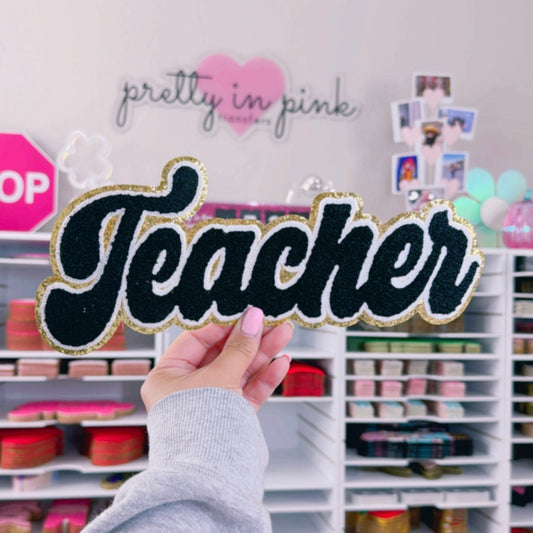 Teacher Cursive - Chenille Patch