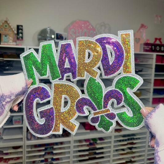 Mardi Gras - Sequin Patch