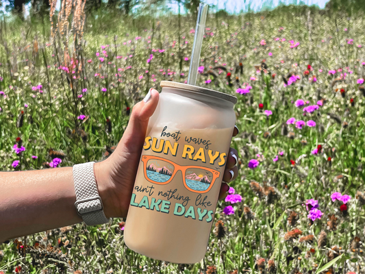 Sun Rays Lake Days (16 oz. Libbey Cup Wrap Transfer)