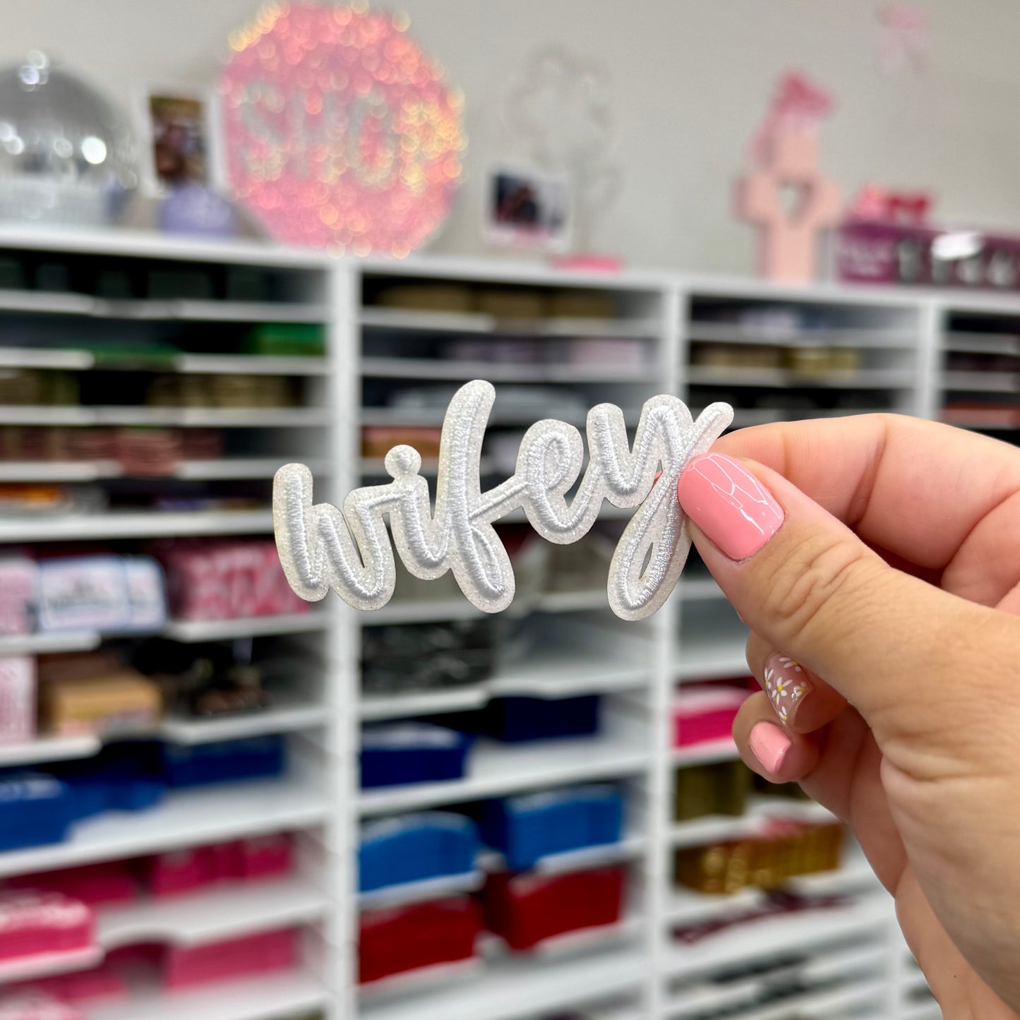 Glitter Wifey - Embroidered Patch