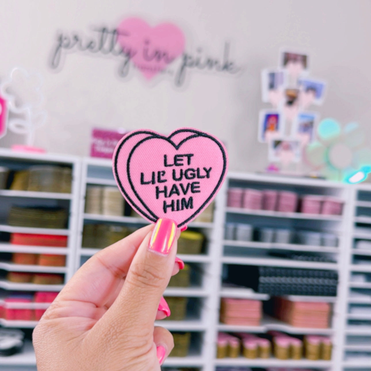 Let Lil' Ugly Have Him Heart - Embroidered Patch