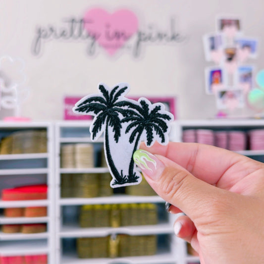 Black & White Palm Trees - Embroidered Patch