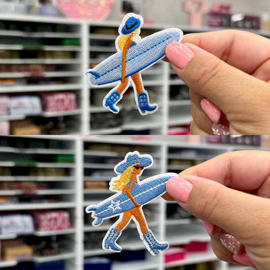 Cowgirl Surfer - Embroidered Patch