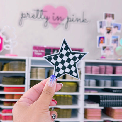 Checkered Star - Embroidered Patch