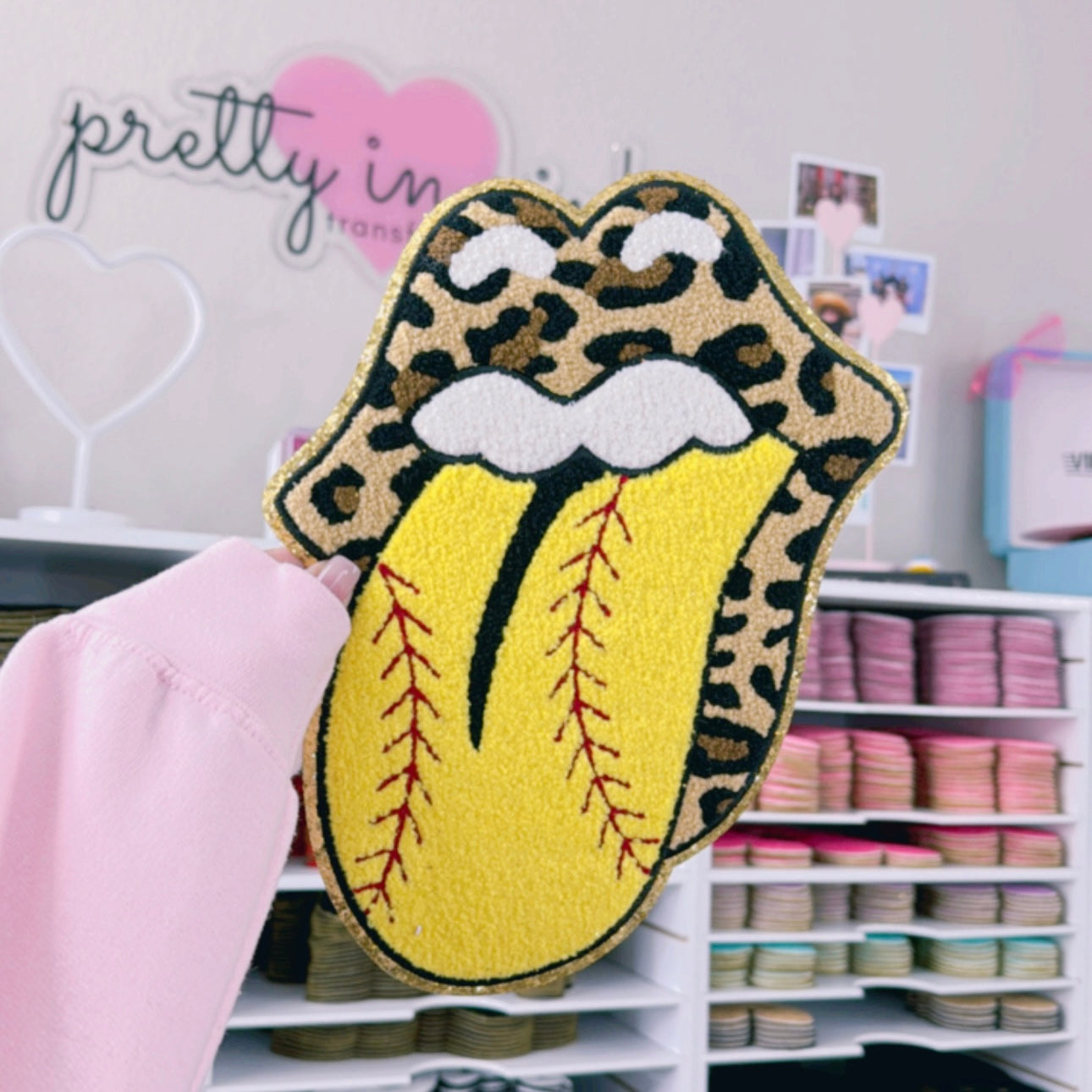 Softball Tongue - Chenille Patch