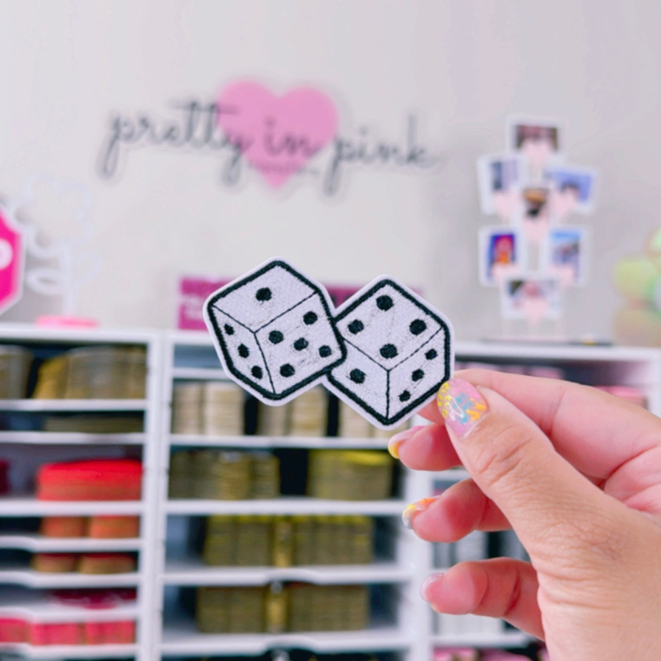 Black and White Dice - Embroidered Patch