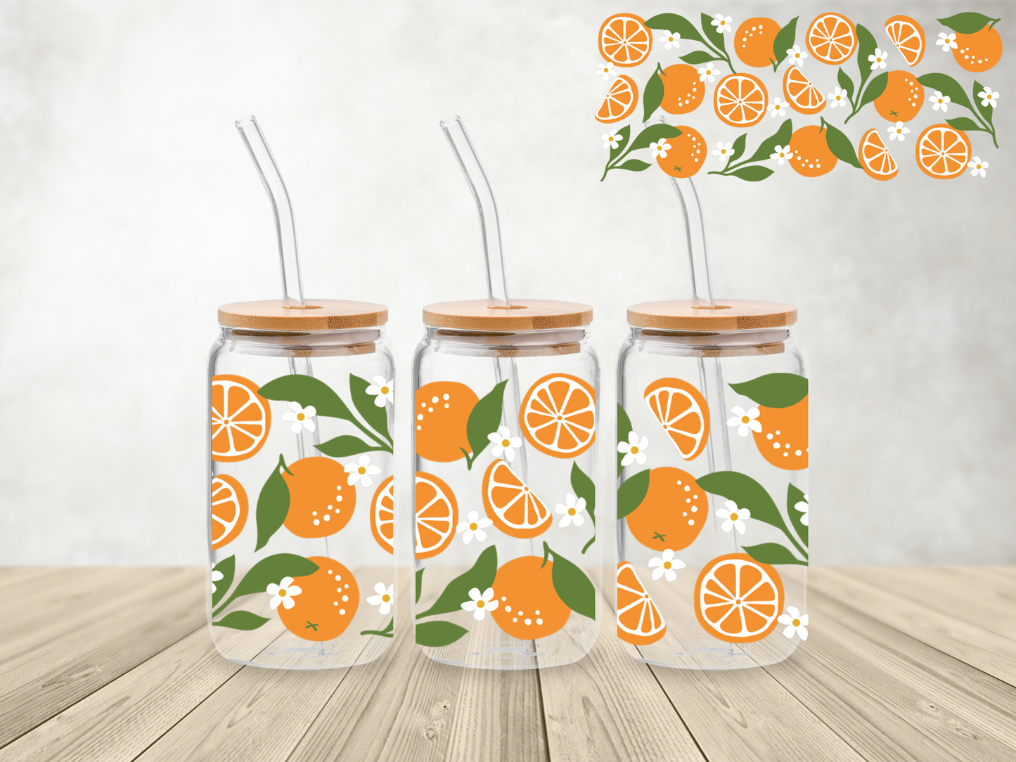 Oranges (16 oz. Libbey Cup Wrap Transfer)