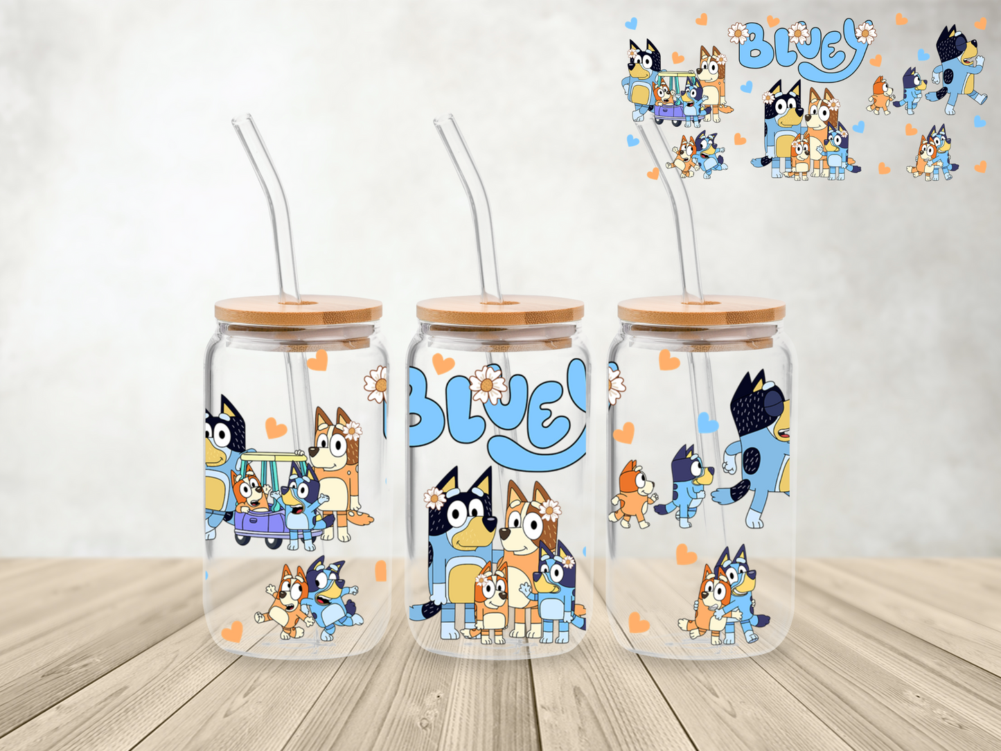 Blue Dogs (16 oz. Libbey Cup Wrap Transfer)