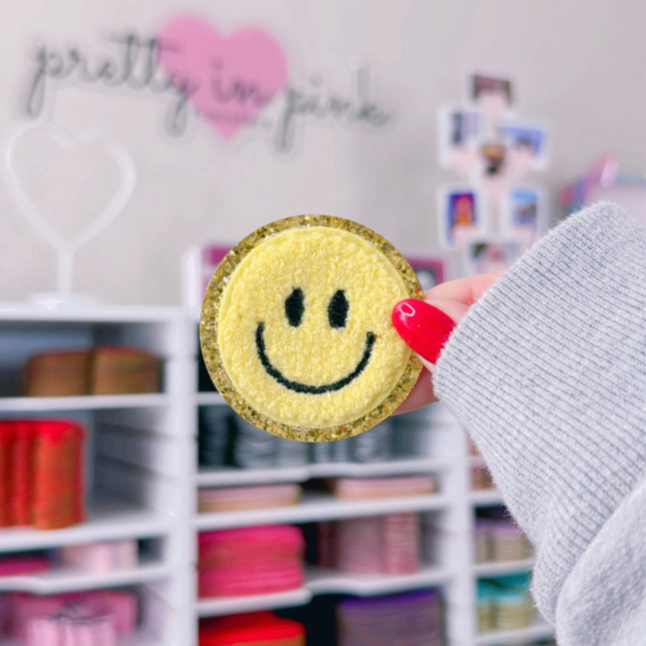 Smiley Face - Chenille Patch