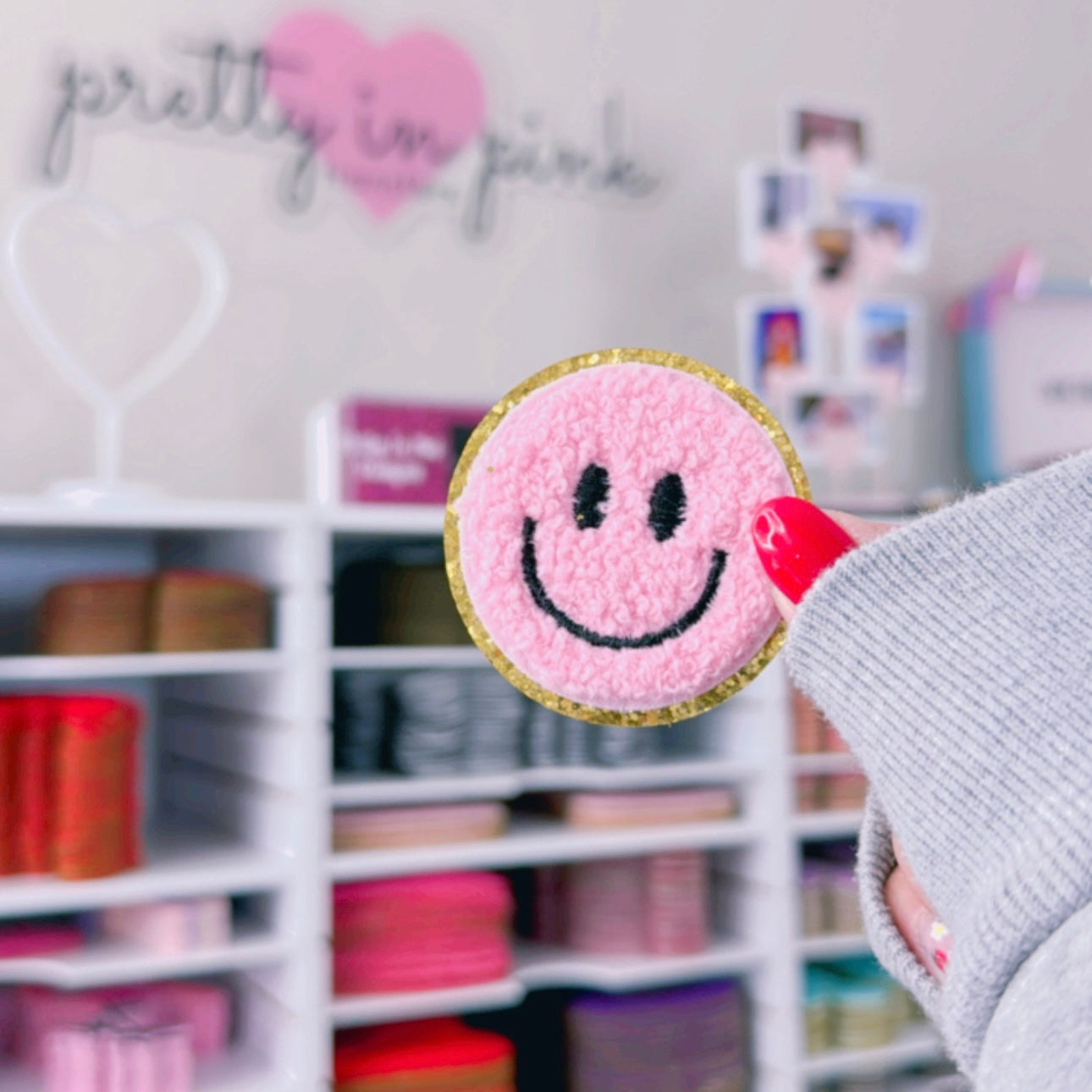 Smiley Face - Chenille Patch