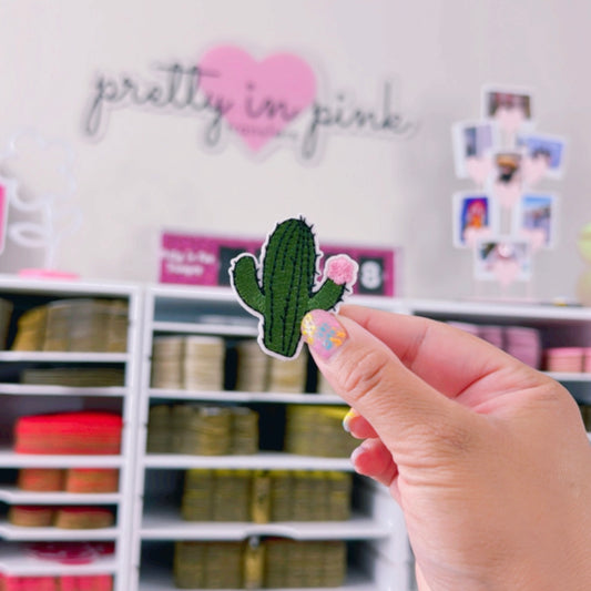 Floral Cactus - Embroidered Patch