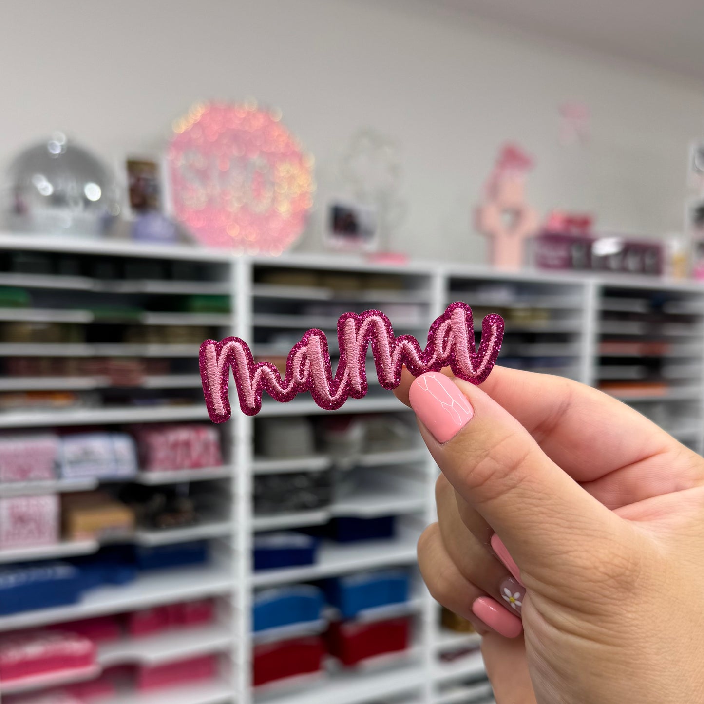 Glitter Mama - Embroidered Patch