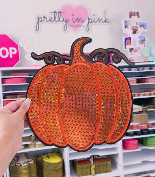 Fall Pumpkin - Sequin Patch