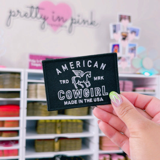 American Cowgirl - Embroidered Patch (PRE-ORDER, ENTIRE ORDER SHIPS MAY 30th)