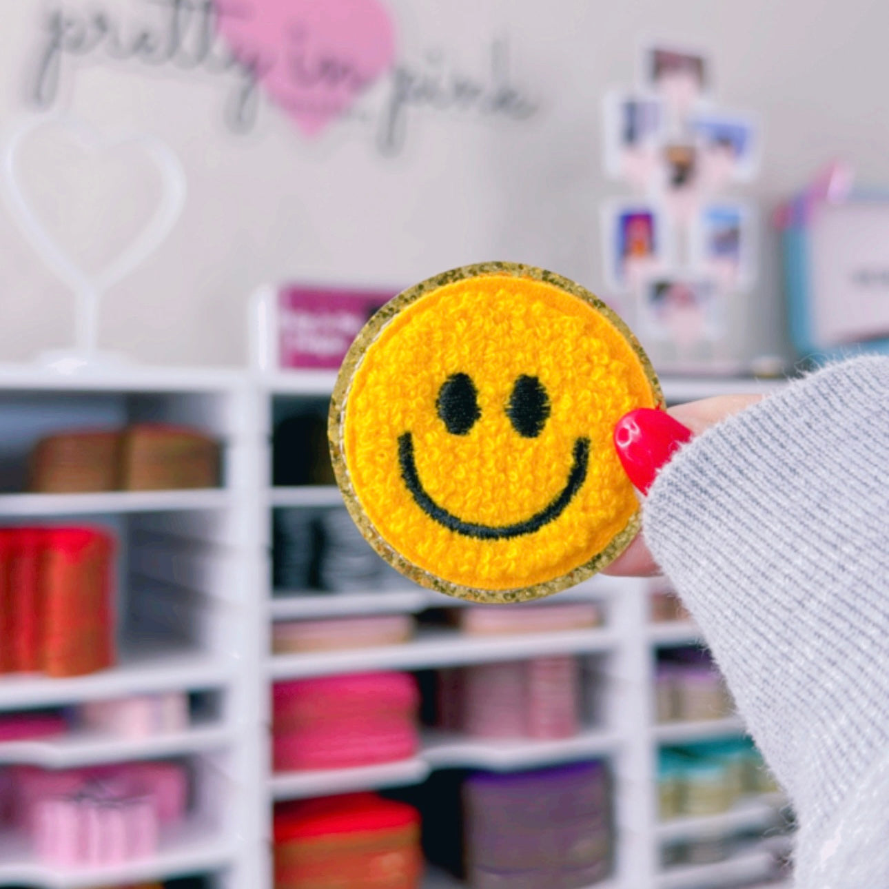 Smiley Face - Chenille Patch