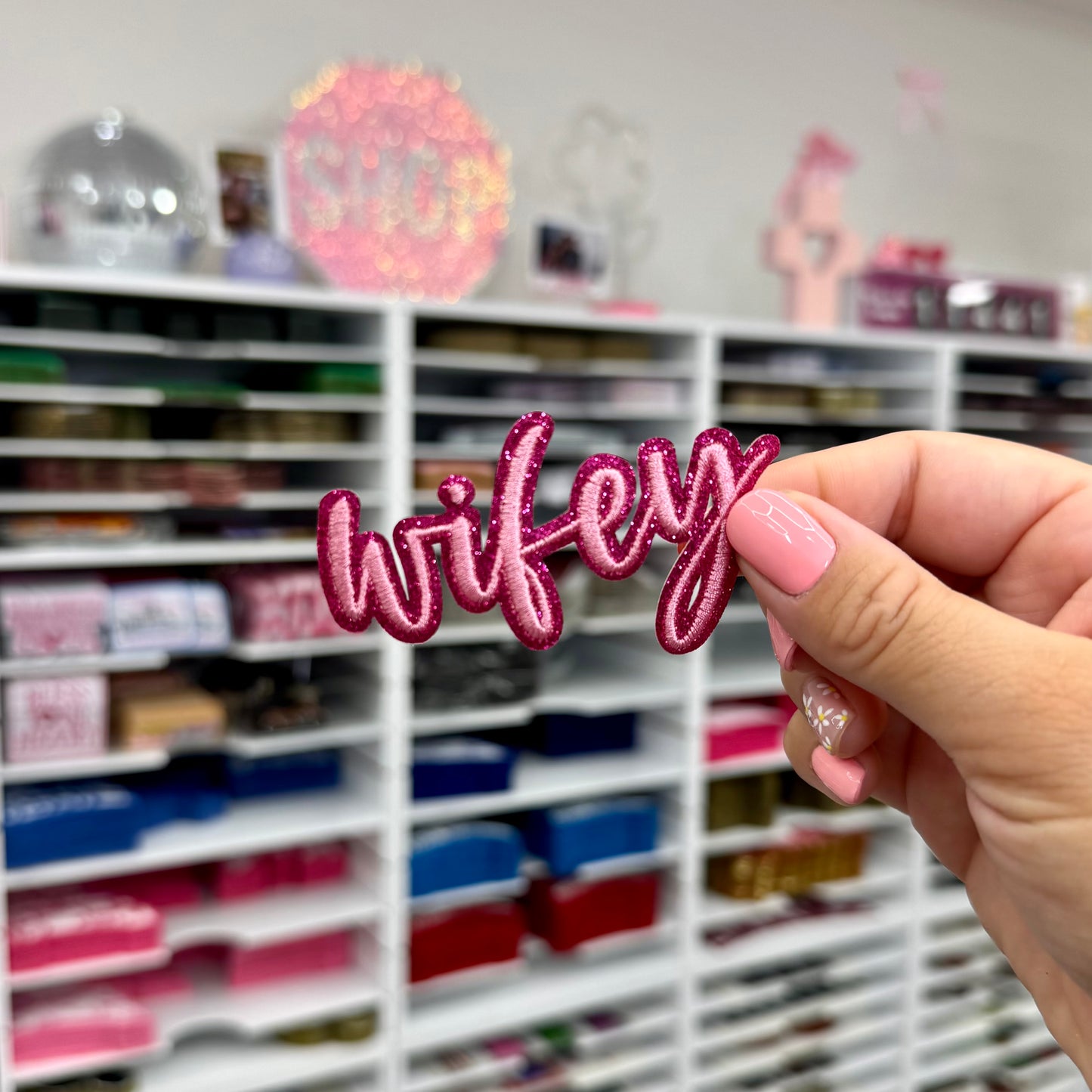Glitter Wifey - Embroidered Patch