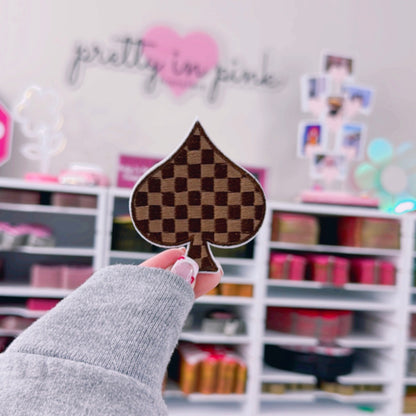 Checkered Spade - Embroidered Patch