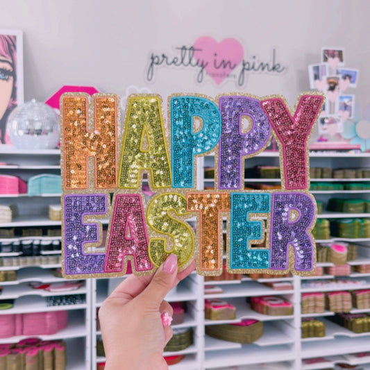 Happy Easter - Sequin Patch