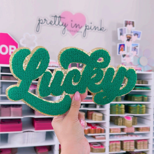 Lucky Cursive - Chenille Patch