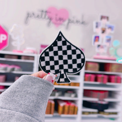 Checkered Spade - Embroidered Patch