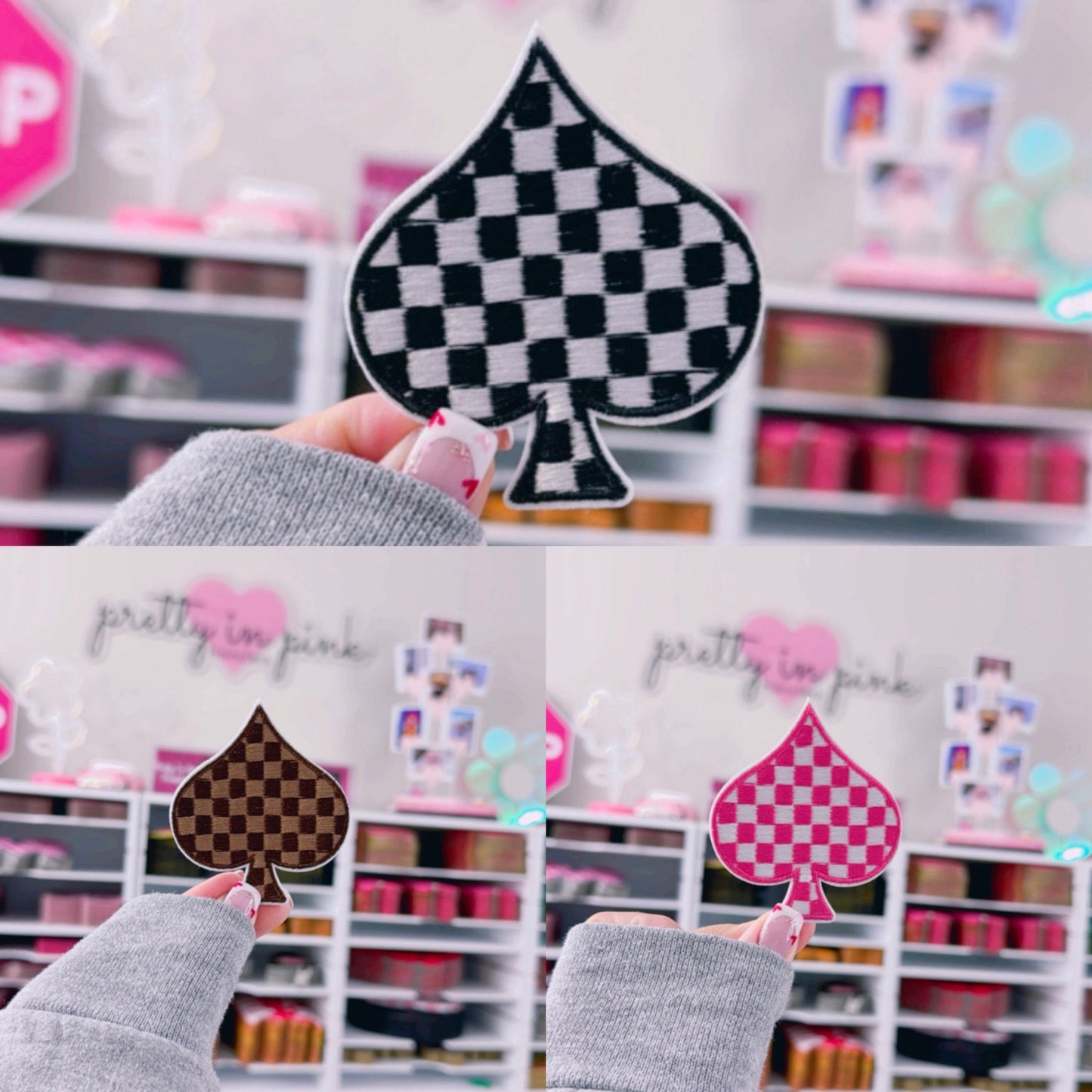 Checkered Spade - Embroidered Patch